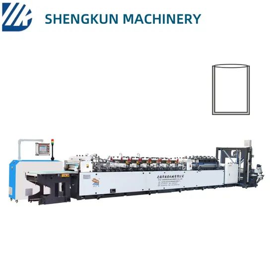 Bus Type Three Side Sealing Plastic Food Bag Making Machine with Material Storage Device - Image 1
