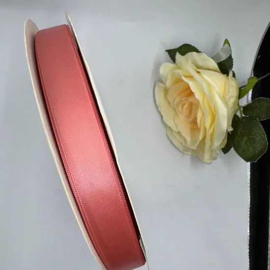 100 Polyester 15mm Single Shocking Pink Satin Ribbon for Custom Logo - Image 5
