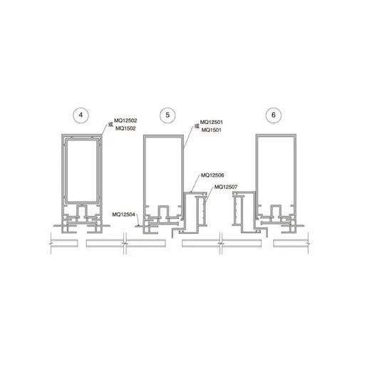 Heat Sound Insulation Aluminium Frame Curtain Wall with Glass - Image 4