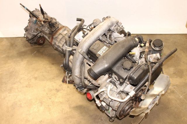 JDM Toyota 1KZ 3.0L Turbo Diesel Hiace Hilux Manual AWD Engine Transmission - Image 3