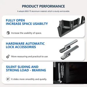 Folding Garage Folding Door Style Modern Origin Foshan Security Rating A Position Exterior Open Style Folding Trademark - Image 4