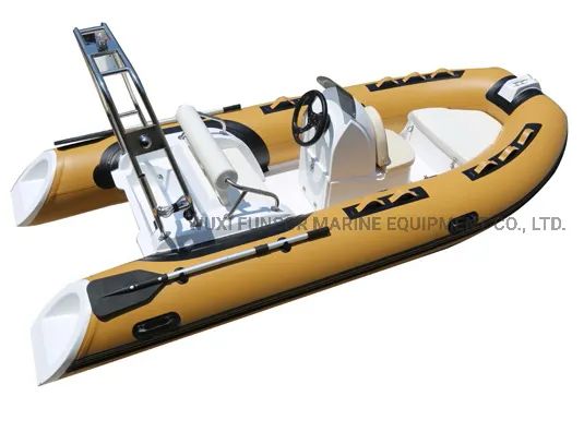 CE Funsor Rib390 12.8FT Fiberglass Inflatable Rowing Boat High Speed Fishing Boats - Image 6
