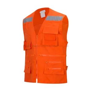 Multi Pockets Waistcoat Work Vest  with  Reflective - Image 2