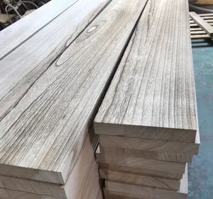 Timber Building Solid Paulownia Wood Board for Wall Shelf Glue E0 MOQ 5 M3 Sanded 240 Trademark QF Origin China Usage - Image 5