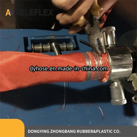 High Pressure Double Jacket Red Fire Hose with Couplings Origin China Thickness 1-3mm Model NO. 1\"-6\" Lining With - Image 4