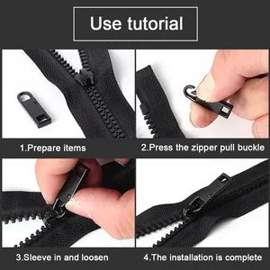 Extender Tab Fixer Zipper Sliders Metal Zipper Puller for Cloths - Image 4