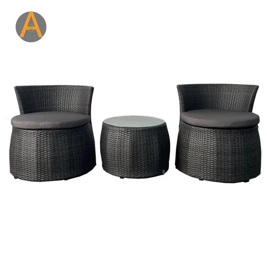 All Weather Resistant Colorful Cushions Balcony Dining Set for Visual Pop Terrace Outdoor Restaurant Rattan Wicker Furniture - Image 2