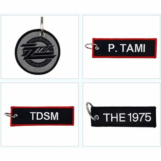 Custom Embroidered Name Tags Key Chains Patches with Your Logo - Image 5