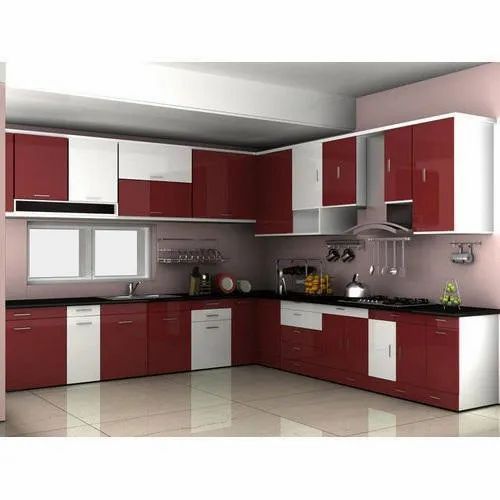 Modular Kitchen Interior Finish Gloss Brand Century Material Wooden Warranty 10-15 Years Kitchen Shape Straight 3D Design Available - Image 3