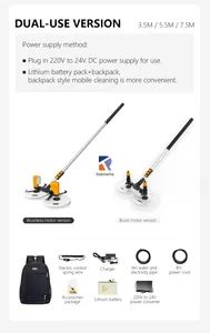 Compact Solar Panel Cleaning Brush with Battery Operated Functionality - Image 3