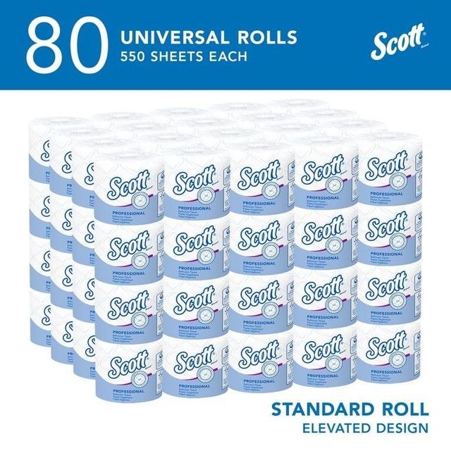 Scott Professional Standard Roll Toilet Paper 2-Ply – 80 Rolls - Image 2
