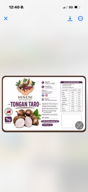 Frozen Taro - Image 1