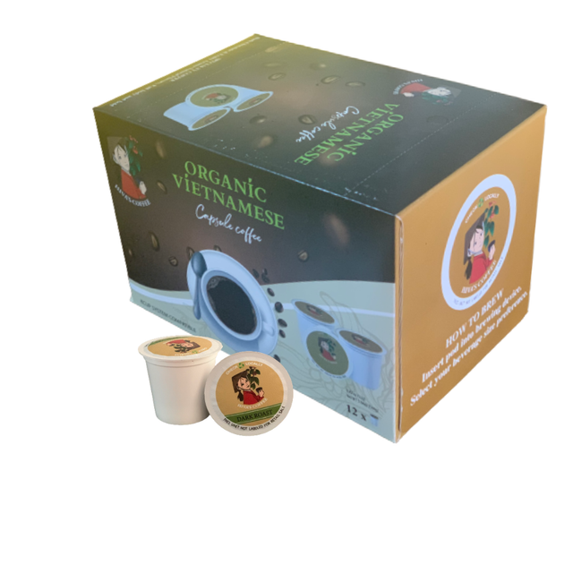 Low price when buying in bulk Capsule Coffee Kcup Arabica Vietnam Dark roast Hiva's coffee 0.42oz pure coffee - Image 2