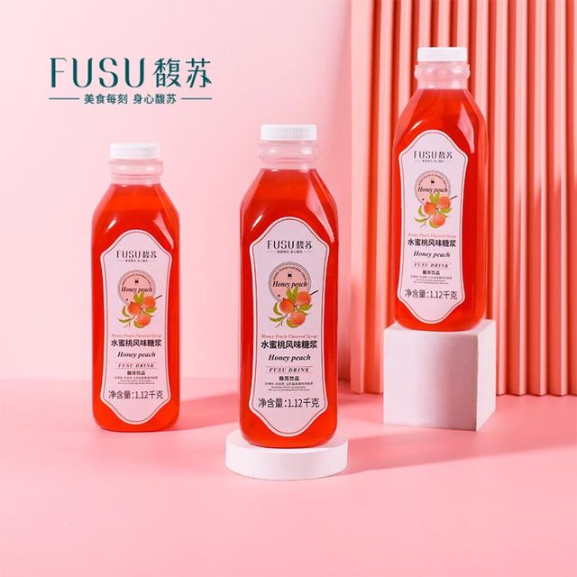 High Quality Sweet and Fragrant Aroma Honey Peach Flavored Syrup (1.12kg*12 pcs/ctn) Suitable for Mix Water or Bubble Tea - Image 4