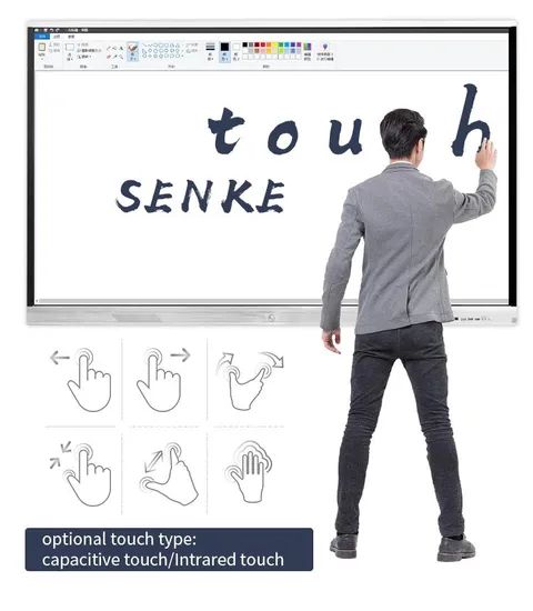 Dual System 65" IR Pen or Finger Touch Smart Board All in One USB Interactive Whiteboard Manufacturer - Image 2