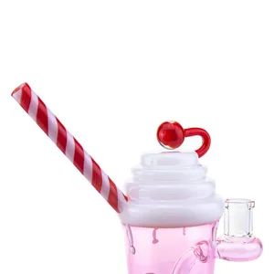 Ice Cream Theme Glass Smoking Water Pipe Oil DAB Rig Dia 12cm Joint 14mm Height 30cm Shape Round Trademark No Thickness 5mm - Image 3