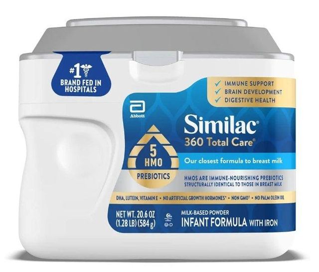 Similac 360 Total Care Infant Formula, Has 5 HMO Prebiotics, Our Closest Formula to Breast Milk, Baby Formula Powder, 20.6-oz Tub - Image 2
