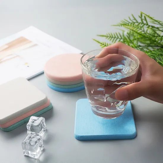 Water Absorbent Diatomite Coasters, Diatomaceous Earth Coasters - Image 1