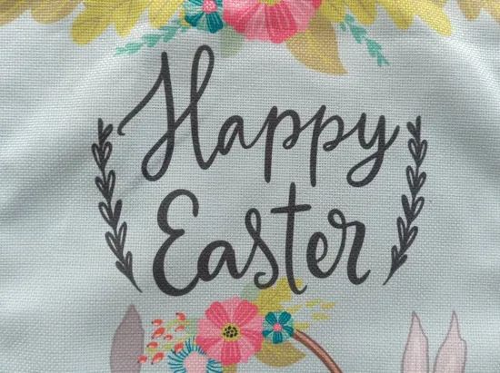 Custom Digital Print Easter Rabbit Table Mat Used for Easter Crowd Adult Shape Square Origin China Style Easter Pattern - Image 5