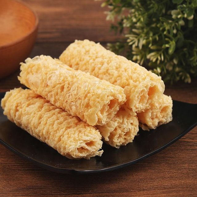Deep Fried Crispy Golden Dried Bean Curd Stick in Roll Deep Fried Bean Curd Dumpling - Image 4