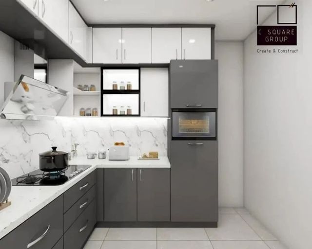 L-Shape Wooden Modular Kitchen Material Wooden Kitchen Design - Image 7