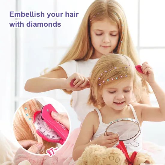 Girls Toy Shiny Magic Nail Rig Hair Patch Rig DIY Hair Tools - Image 2