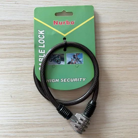 Bike Combination Cable Lock Bike Bicycle Lock Color Black Brand Naibao Trademark Nurbo Model NO. SL517B HS Code - Image 3