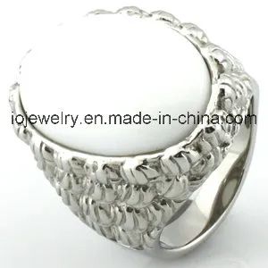Gemstone Jewelry Big Cat Eye Stainless Steel Metal Rings Customized - Image 4
