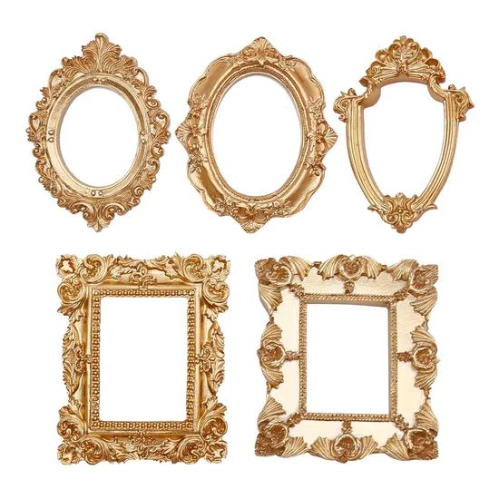 Hotel Decor Vintage Resin Wall Hanging Antique Photo Picture Frame - Image 1