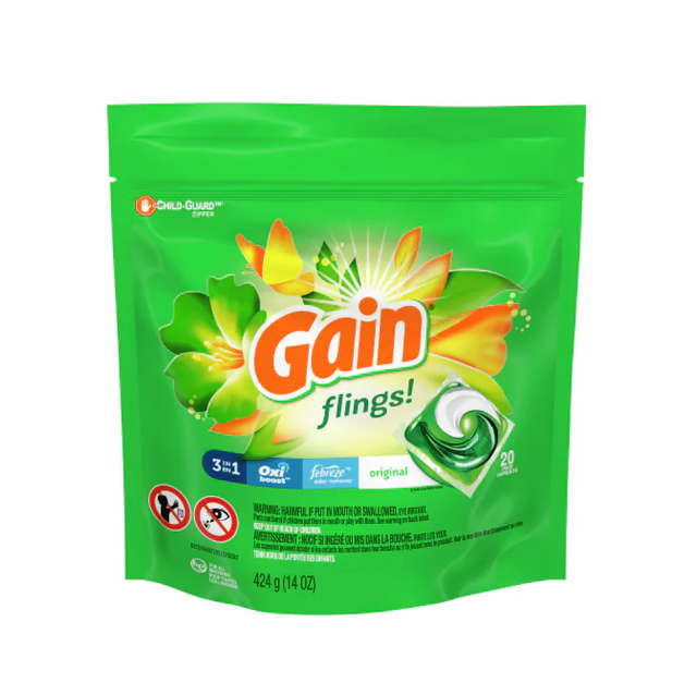 Gain Flings 3-In-1 Waterfall Delight Scent Laundry Detergent Pods (76-Count) - Image 2