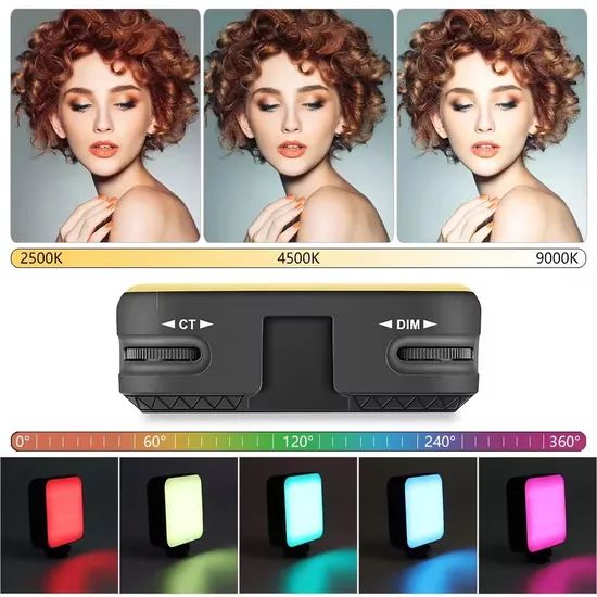 Mini Portable Selfie Light for Live Streaming and Videos Power 6W Origin China Type Quadrate IP Rating IP65 Trademark - Image 4
