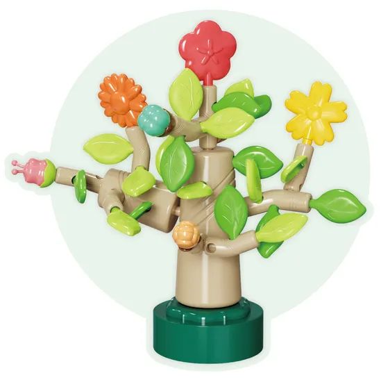 Early Educational Plastic Dly Stacking Toys Flower Tree Building Block - Image 2