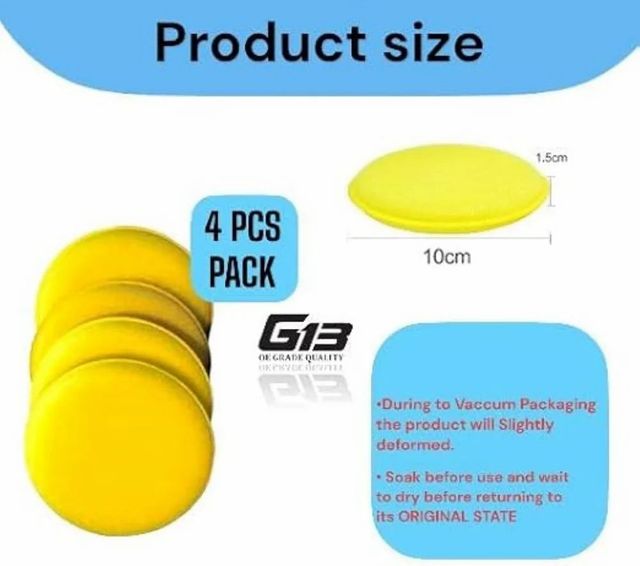 G13 Car Polish Sponge Density High Colour Yellow Product Brand G13 Product Material Polyester Special Feature Super - Image 2