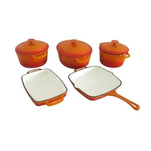Cookwin Cast Iron 5PCS Enamel Cookware Set China LFGB FDA CE MOQ100 15D - Image 6