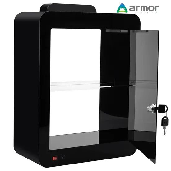 Factory Customized Acrylic Display Rack LED Light Electronic Atomizer Display Cabinet Cigar Accessories Display Stand with Lock - Image 2