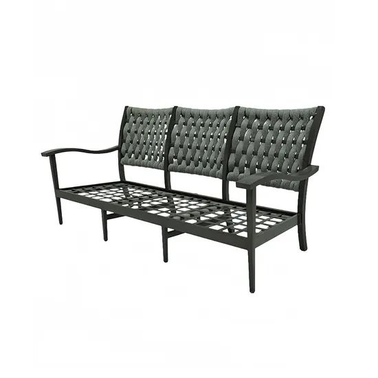 Weather Resistant Gray Outdoor Sofa for Patio Decor - Image 5