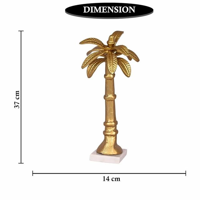 Table Decorative Items Color GOLD Material ALUMINIUM Packaging Size 45CMX20CM Size/Dimension 37CMX14CM Country of Origin Made in - Image 2