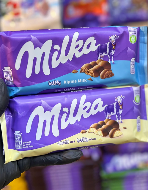 Best Chocolate Brands Milka 100% Alpine Milk Chocolate Collection 90g For Sale - Image 1