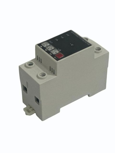 15A Adjustable Voltage Protector Material Plastic Phase Three Phase Current Rating 15A Color White (Base) Display type - Image 2