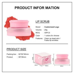 Factory Wholesale Moisturizer Lip Scrub for Lips Use Lip MOQ 50PCS Form Cream Volume 20g Weight 47.3G Features Herbal Ingredient - Image 6