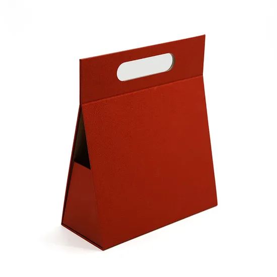 New Design Personalized Magnetic Folding Textured Cardboard Paper Packaging Box Triangular Gift Perfume Box - Image 1