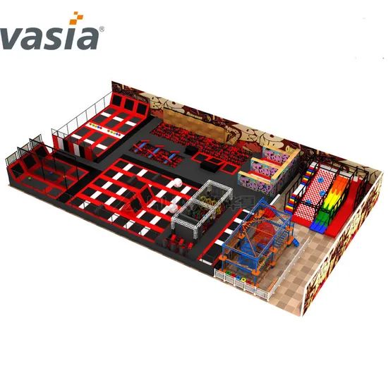 Hot Sale Kids Free Zone Jumping Trampoline Park Age Children Origin China Shape Square Trademark Vasia Dimension >16ft Certification - Image 3