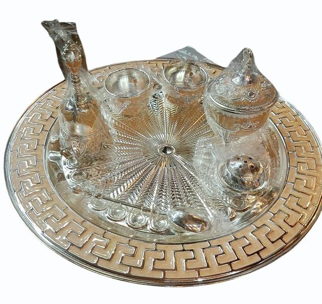 8Pcs Golden Pooja Thali Set, 5 Inches Color Golden Occasion Home Material Brass Diameter 5 Inches Set Contains 8 Piece Usage/Application - Image 1
