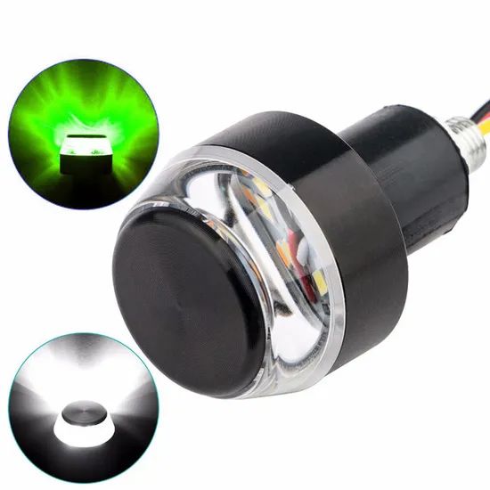 Raych Custom 2PCS Handlebar Side Marker Indicator Blinker Motorcycle Handle Bar End Motorcycle Running Lights LED Turn Signals - Image 2