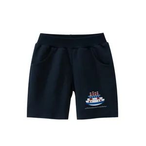 Customise Embroidery Logo 100% Cotton Terry Shorts Boys Girls Shorts Toddler Kids Beach Short Sports Knitted Pants - Image 4