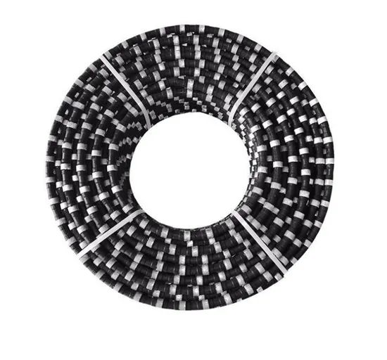 Diameter 11mm Spring Rubber Diamond Wire Saw for Concrete MOQ 10m Origin China Diameter 11mm Spec 37 Beads/M Model NO. - Image 2