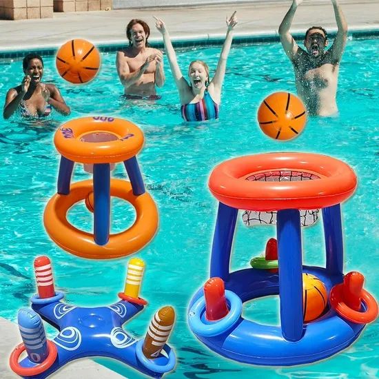 Hot Selling PVC Inflatable Water Toys Basketball Rack - Image 4