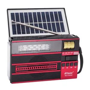 Portable Bluetooth Speaker Rechargeable FM Radio LED Torch USB with Solar Panel - Image 5