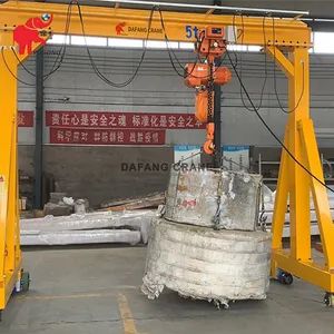 Adjustable Height Small Mini Portable Mobile Gantry Crane 5 Ton - Image 6