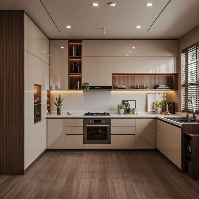 Modular Kitchen Service Kitchen Type All Shutter Finish All Kitchen Layout All Cabinet Core Material All Hardware Brands Kessebohmer, Hettich, Ebco, Blum, Hafele, Grass, - Image 10